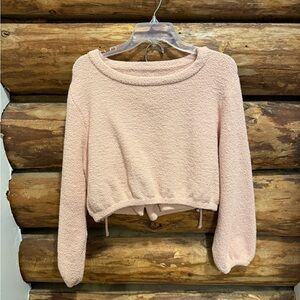 💗Cute!Buff Bunny 2 piece Cozy Pink Women's Teddy Like Material Sweater & shorts
